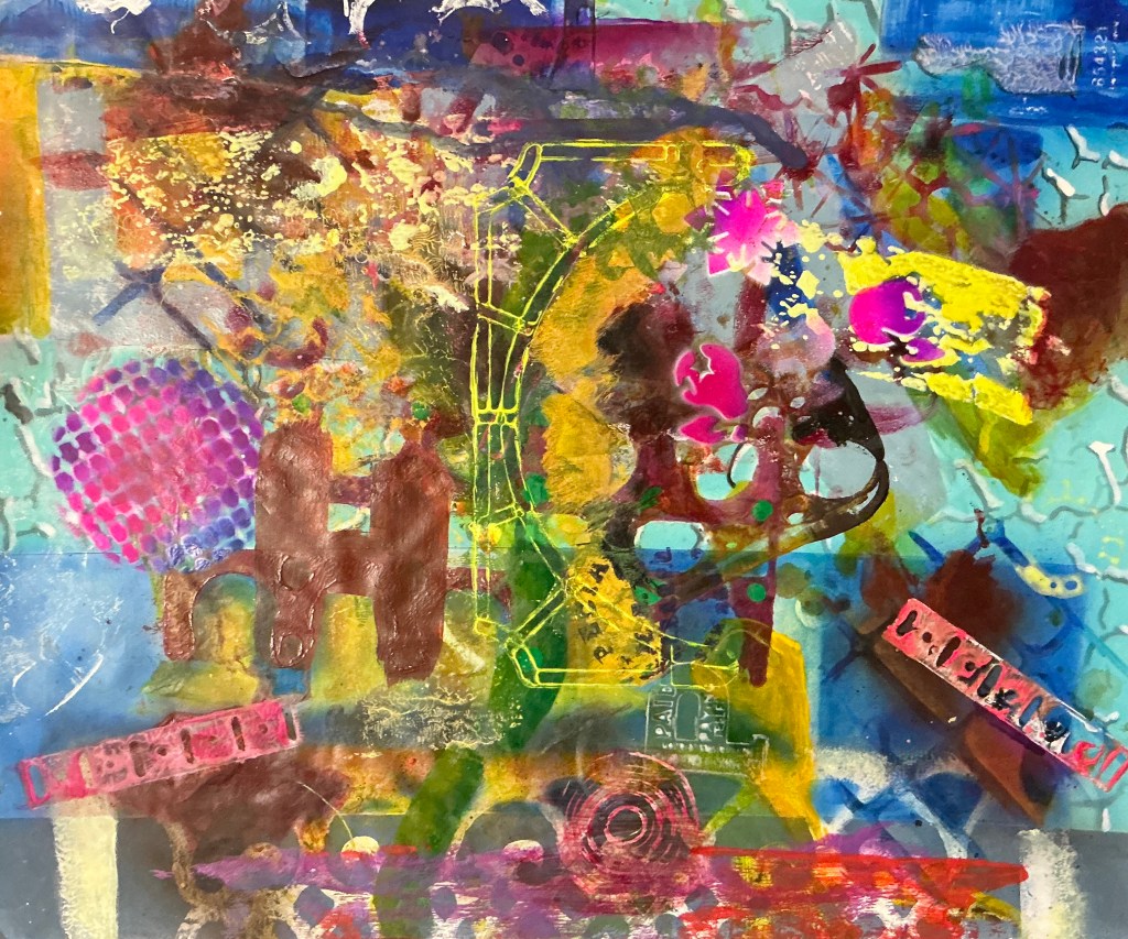 Mix medium painting on paper
